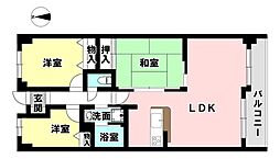 ダイアパレス鷹子 3LDKの間取図画像