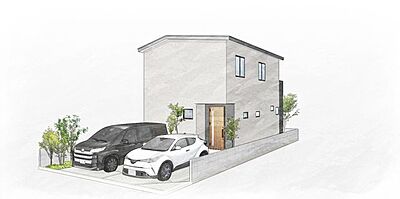 外観:松山市生石町にあります、3LDK新築戸建です♪ 外観:松山市生石町にあります、3LDK新築戸建です♪