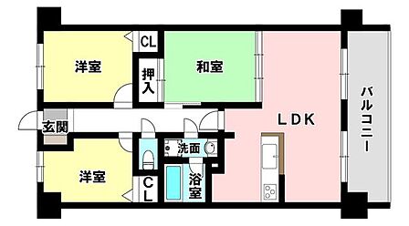 3LDK 間取り