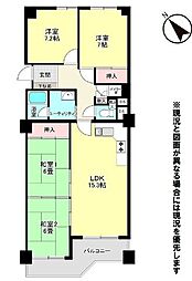クリーンリバー厚別2 4LDKの間取図画像