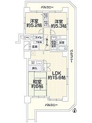 シティパル芳泉1番館 3LDKの間取図画像