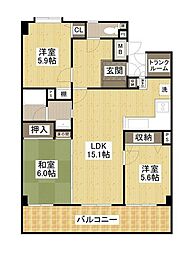 J'city高陽中央通り 3LDKの間取図画像