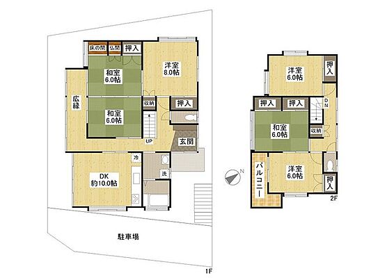 間取り JR可部線 古市橋駅 徒歩15分