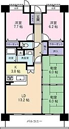 サンパティ高城 4LDKの間取図画像