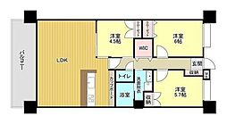 アスティオン新町 3LDKの間取図画像