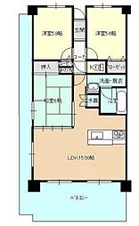 ルネス皆春 3LDKの間取図画像