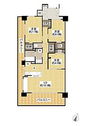 グラン・ヴェルディ西町 3LDKの間取図画像