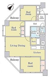 ノースピア発寒 3LDKの間取図画像