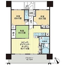 リリーベルおもろまちサーモス 3LDKの間取図画像