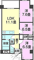 ナインコート 3LDKの間取図画像
