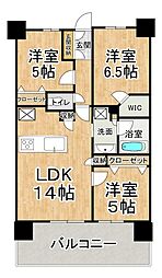 ブランシエラ那覇曙プレミスト 3LDKの間取図画像