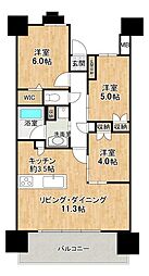 ライオンズ那覇三原マスターズゲート 3LDKの間取図画像
