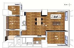 ライオンズマンション泊 1LDKの間取図画像