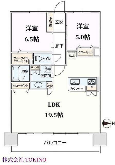 2LDK 間取り