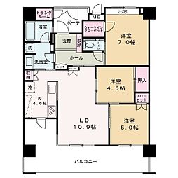 サザンパレス名護桜シティ 3LDKの間取図画像