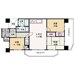 ライオンズマンション壺屋第3 3LDKの間取図画像