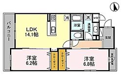 mahola 2LDKの間取図画像