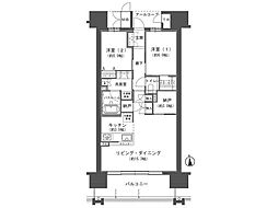 プレミスト大清水邸苑 2LDKの間取図画像
