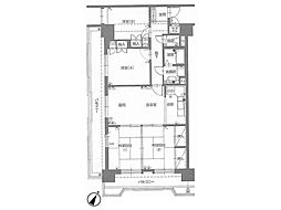 ライオンズマンション清水町 4LDKの間取図画像
