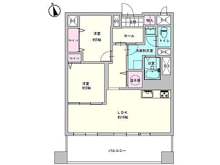 2LDK 間取り