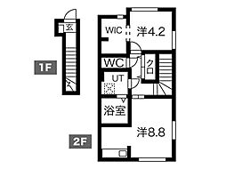Repren 206号室 2階1LDKの間取り