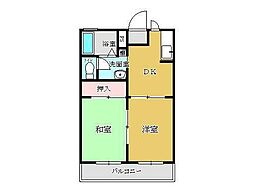 サンノーブル矢津 2DKの間取図画像