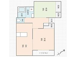 第二静山荘 2LDKの間取図画像