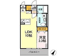 BizSTAY弘前 1LDKの間取図画像