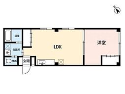 プレスティージ保戸野 1LDKの間取図画像