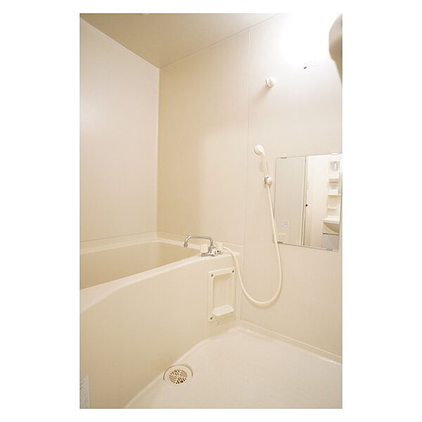 画像6:シャンプー棚や鏡完備のバスルーム