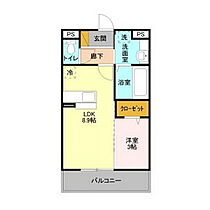 サクラテラス自由ヶ丘 203 ｜ 茨城県水戸市東原2丁目（賃貸アパート1LDK・2階・33.38㎡） その2