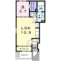 ウィスティリアV 101 ｜ 茨城県水戸市金町2丁目（賃貸アパート1LDK・1階・37.93㎡） その2