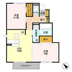アネシス3 2LDKの間取図画像