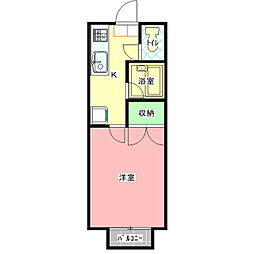カントリーハイツ 1Kの間取図画像