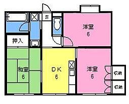 シャルメ 3DKの間取図画像