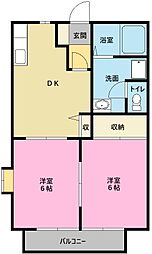 エストアバンティ 1LDKの間取図画像