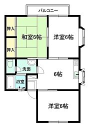 ルートタウン松下A 3DKの間取図画像