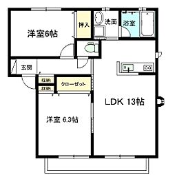 間取図画像 2LDK