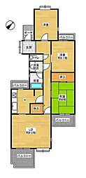 佐鳴湖パークタウン9号棟 3LDKの間取図画像