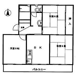 間取図画像 3DK