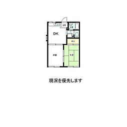 メゾンドリーム 2DKの間取図画像