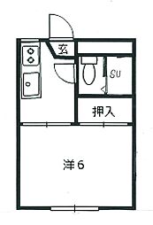 ルミエールシティ 1Kの間取図画像