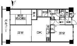 サニークレスト真鶴 3DKの間取図画像