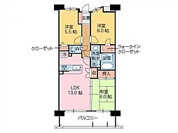 モナーク沼津 3LDKの間取図画像