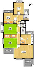 佐鳴湖パークタウン3号棟 4LDKの間取図画像