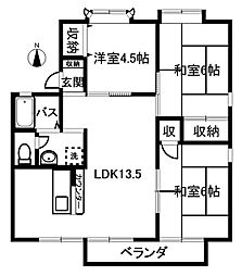 フェアサプレス 3LDKの間取図画像