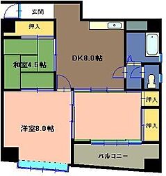 リバーサイドマンション 3DKの間取図画像