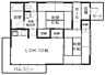 間取り：2ＬＤＫ　木造平家建