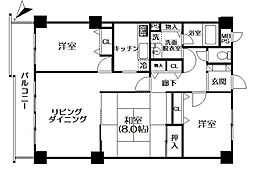ダイアパレス湯河原グランヒルズ二番館 3LDKの間取図画像