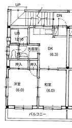 コーポ鷺ノ宮A 2DKの間取図画像